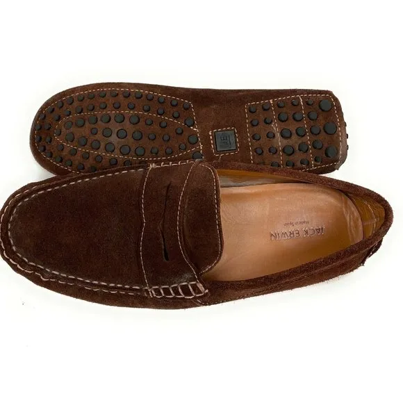 Jack Erwin Penny Driving Loafer Men Shoes Suede