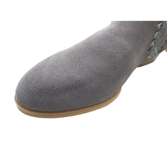 Jack Rogers Gemma Suede Ankle Booties, Gray, Size 5.5, M