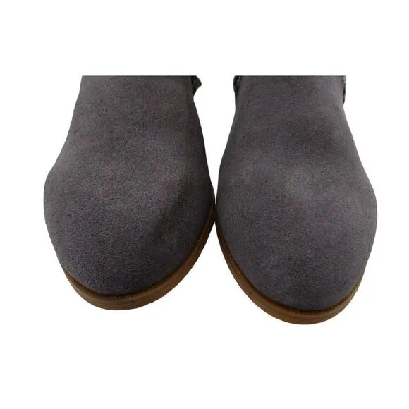 Jack Rogers Gemma Suede Ankle Booties, Gray, Size 5.5, M