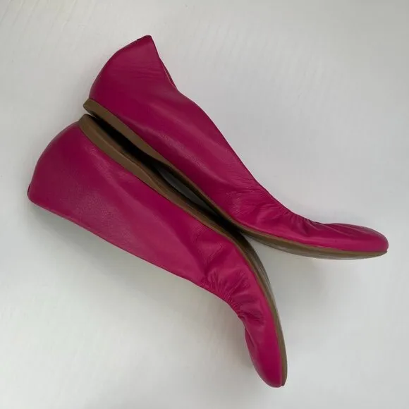 J.Crew Flat Women 12 Cece Ballet Slip On Casual Leather Shoe Italy Resort Core