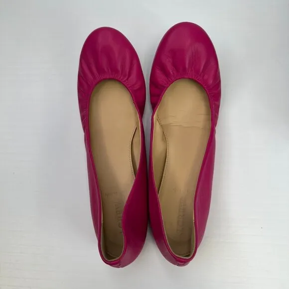 J.Crew Flat Women 12 Cece Ballet Slip On Casual Leather Shoe Italy Resort Core