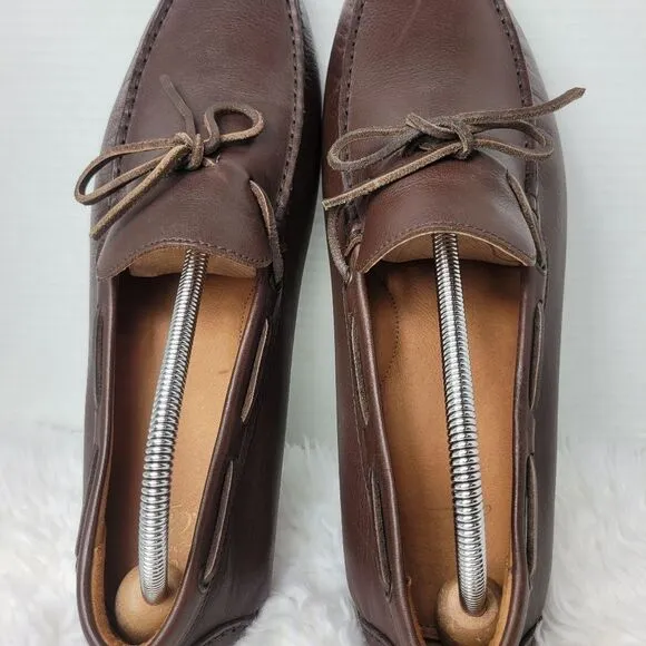 J.Crew Kenton Mens Loafer Size Size 11.5 Brown Leather Driving Moccasins Shoes
