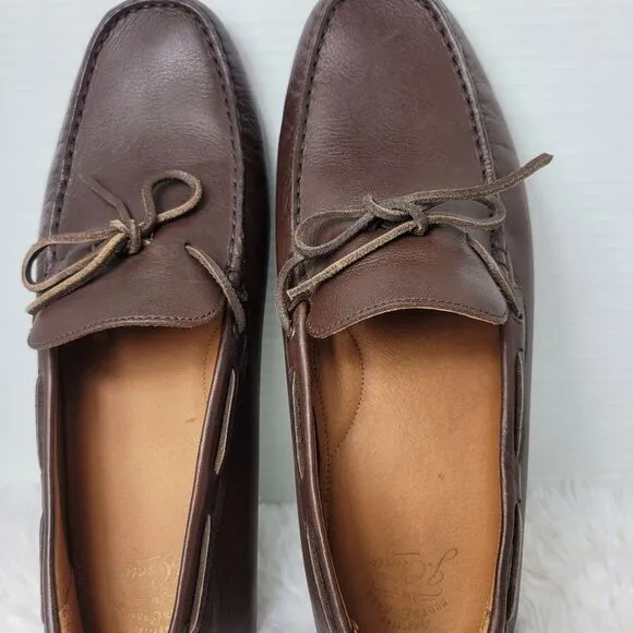 J.Crew Kenton Mens Loafer Size Size 11.5 Brown Leather Driving Moccasins Shoes