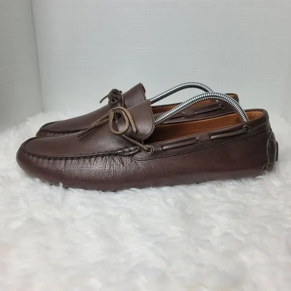 J.Crew Kenton Mens Loafer Size Size 11.5 Brown Leather Driving Moccasins Shoes