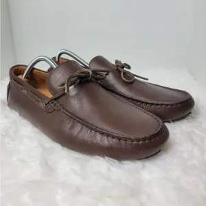 J.Crew Kenton Mens Loafer Size Size 11.5 Brown Leather Driving Moccasins Shoes