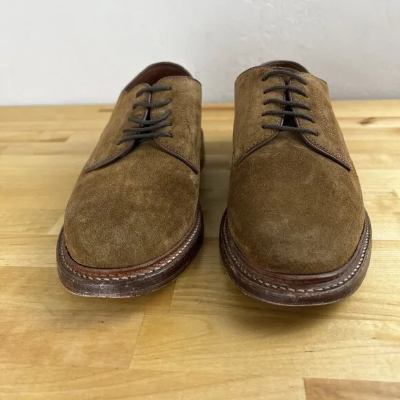 J.Crew Mens $248 Ludlow Derbys Snuff Suede Brown Leather Shoes Size 8.5 BQ151