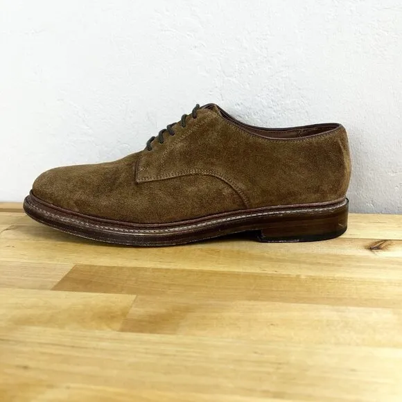 J.Crew Mens $248 Ludlow Derbys Snuff Suede Brown Leather Shoes Size 8.5 BQ151