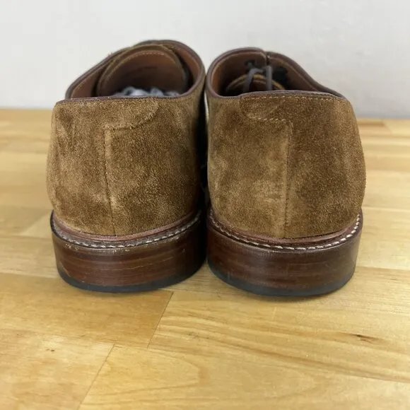 J.Crew Mens $248 Ludlow Derbys Snuff Suede Brown Leather Shoes Size 8.5 BQ151