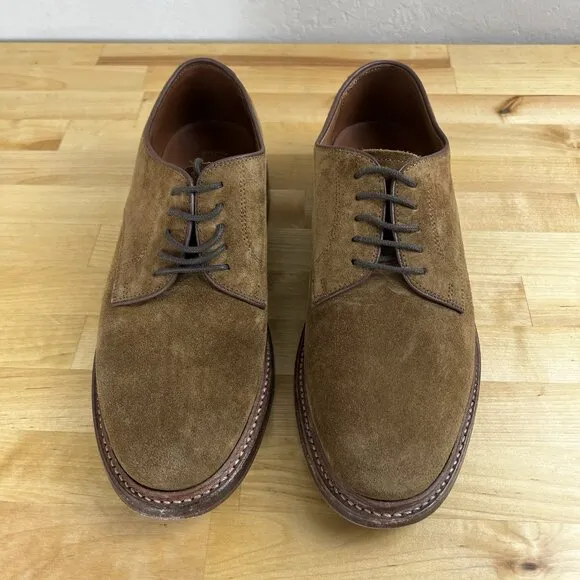 J.Crew Mens $248 Ludlow Derbys Snuff Suede Brown Leather Shoes Size 8.5 BQ151