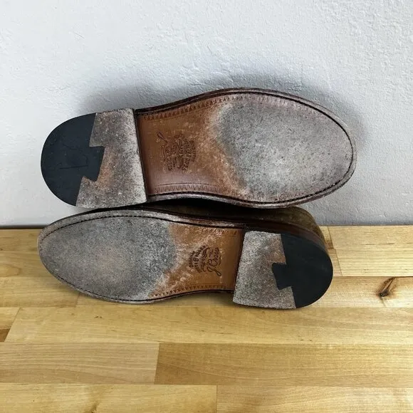 J.Crew Mens $248 Ludlow Derbys Snuff Suede Brown Leather Shoes Size 8.5 BQ151