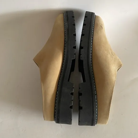 Jenni Kayne Oiled Leather Lug Sole Dark Sand Mule size 40 EU