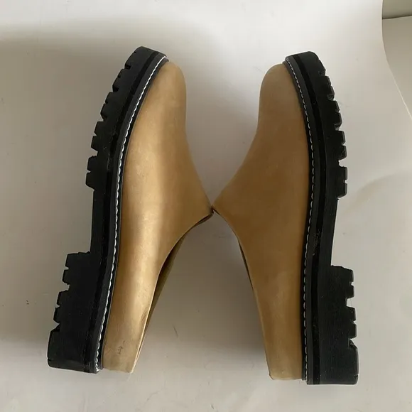 Jenni Kayne Oiled Leather Lug Sole Dark Sand Mule size 40 EU