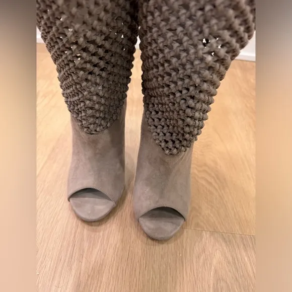Jimmy Choo London Suede Mesh Accent grey shoes/Boots