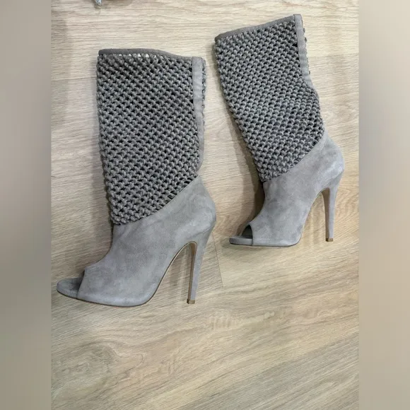 Jimmy Choo London Suede Mesh Accent grey shoes/Boots