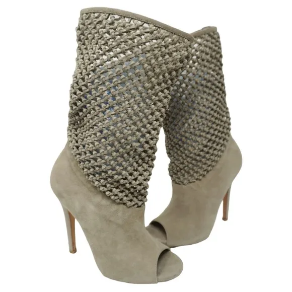 Jimmy Choo London Suede Mesh Accent grey shoes/Boots