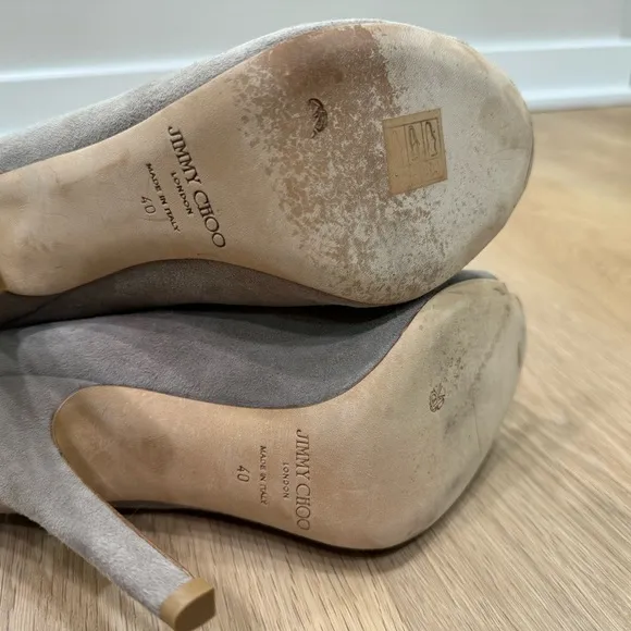 Jimmy Choo London Suede Mesh Accent grey shoes/Boots