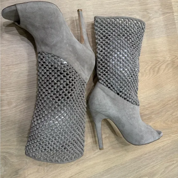 Jimmy Choo London Suede Mesh Accent grey shoes/Boots