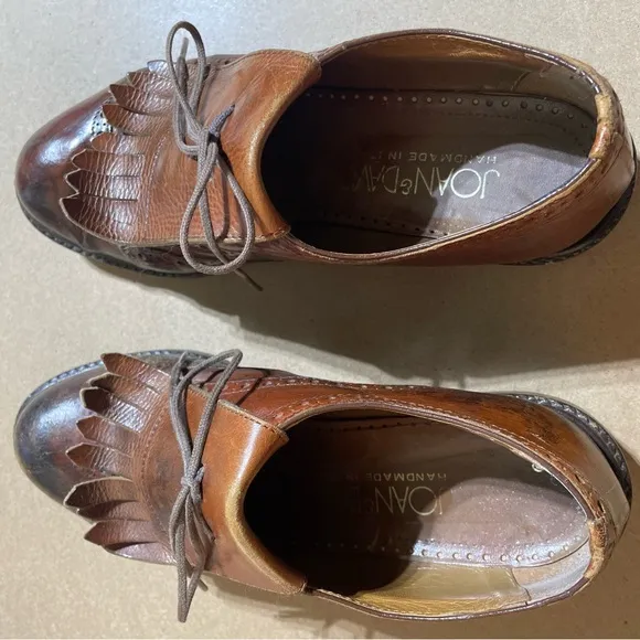 Joan &amp; David Handmade Brown Leather Brogue Shoes
