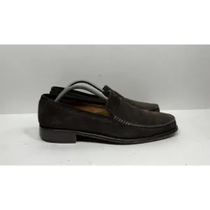 John Varvatos Brown Suede Loafers Slip On Shoes Made In Italy Men’s Size 9.5