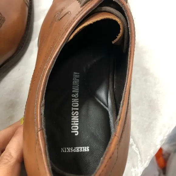 Johnston &amp; Murphy 20-1276 Sheepskin Tabor Cap Toe Shoes 7 1/2M