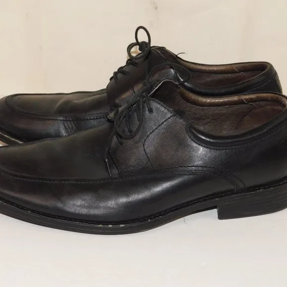 Johnston &amp; Murphy Black Soft Leather Lace Up Dress Shoes Men's Size 10.5 M