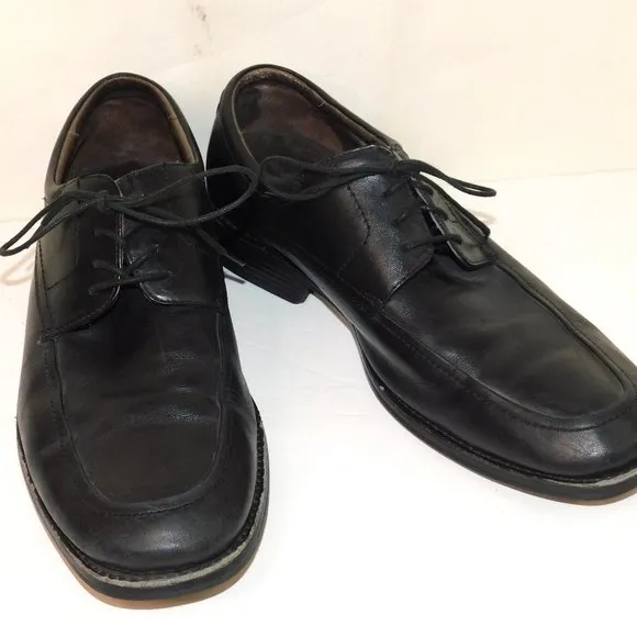 Johnston &amp; Murphy Black Soft Leather Lace Up Dress Shoes Men's Size 10.5 M