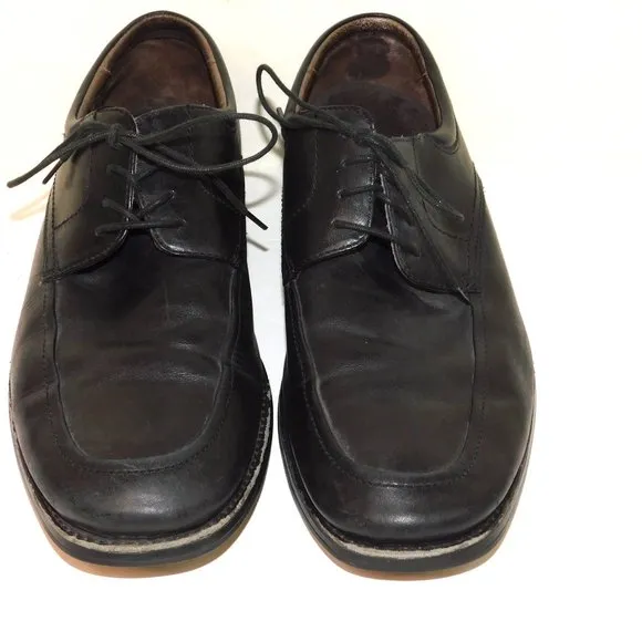 Johnston &amp; Murphy Black Soft Leather Lace Up Dress Shoes Men's Size 10.5 M