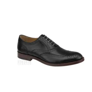 Johnston &amp; Murphy Clayton Wingtip Men Leather Brogue Shoes Black Oxford 11 M