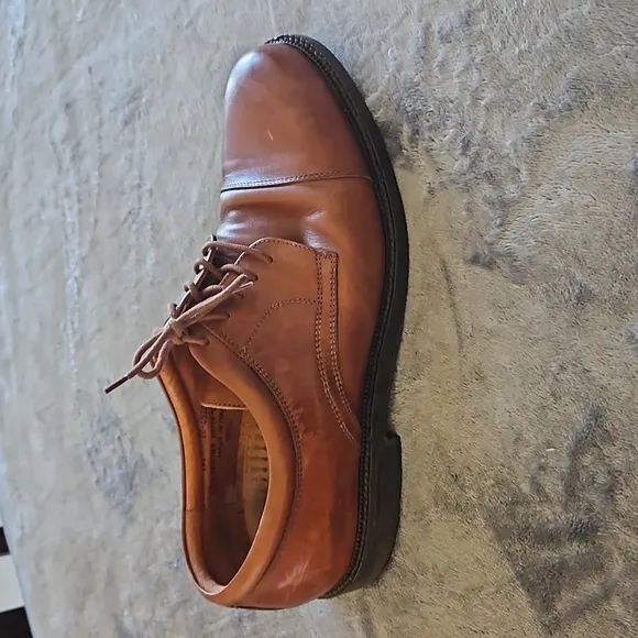 Johnston &amp; Murphy Dress Shoes Mens Size 10 1/2 Oxford Lace Up Brown Soft Leather