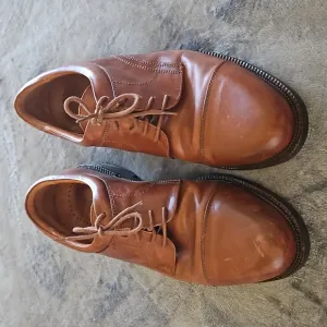Johnston &amp; Murphy Dress Shoes Mens Size 10 1/2 Oxford Lace Up Brown Soft Leather