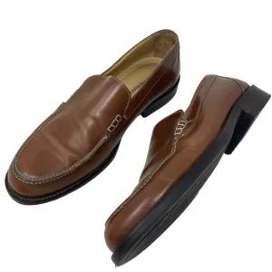 Johnston &amp; Murphy Men’s Size 10.5 Brown Leather loafers Made in Italy shoes