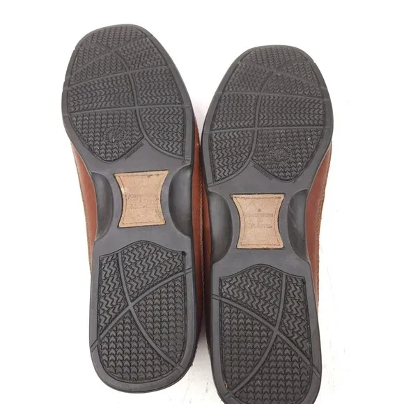 Johnston &amp; Murphy Passport Shoes Loafers Wicker Woven Men's 13 Brown Leather