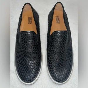 Johnston &amp; Murphy Tyler Laser Weave Men’s Slip-On Black Shoe Size 8M