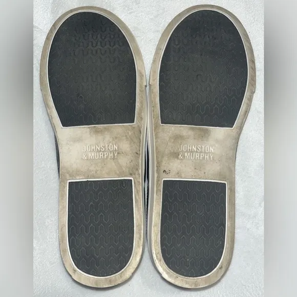 Johnston &amp; Murphy Tyler Laser Weave Men’s Slip-On Black Shoe Size 8M
