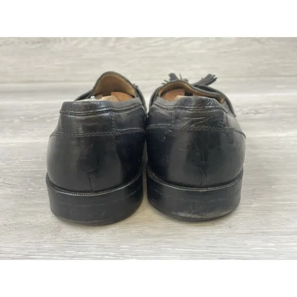 Johnston Murphy Cellini Mens Loafers Black Leather Tassel Woven  Dress Shoes 9.5