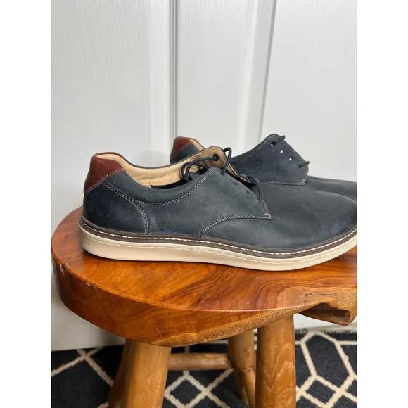 Johnston Murphy Dark Navy Blue Leather Oxford Lace Up Shoes Men Size 9M