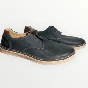 Johnston Murphy Dark Navy Blue Leather Oxford Lace Up Shoes Men Size 9M