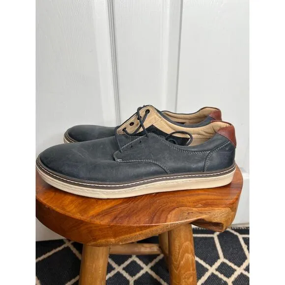 Johnston Murphy Dark Navy Blue Leather Oxford Lace Up Shoes Men Size 9M