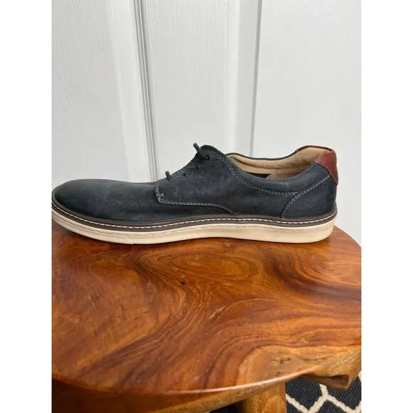 Johnston Murphy Dark Navy Blue Leather Oxford Lace Up Shoes Men Size 9M