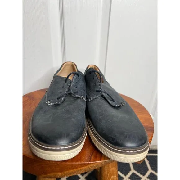 Johnston Murphy Dark Navy Blue Leather Oxford Lace Up Shoes Men Size 9M