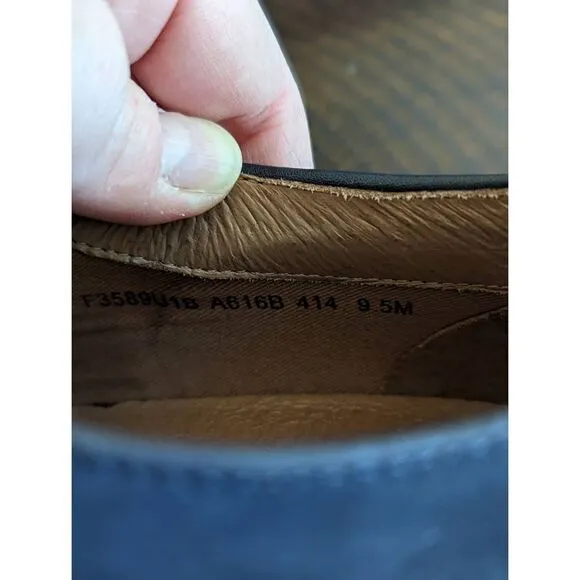 John Varvatos Star USA Navy Blue Suede Derby Oxford Shoes - Size 9.5