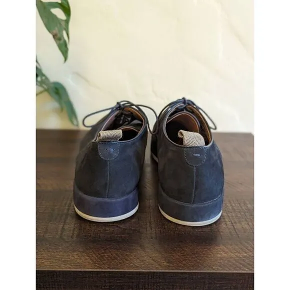 John Varvatos Star USA Navy Blue Suede Derby Oxford Shoes - Size 9.5