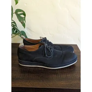 John Varvatos Star USA Navy Blue Suede Derby Oxford Shoes - Size 9.5