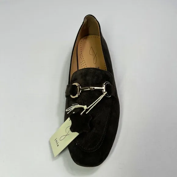Joie Suede Loafer Mules Gold Hardware Slip On Comfort Shoes Size 7.5 Chic Casual