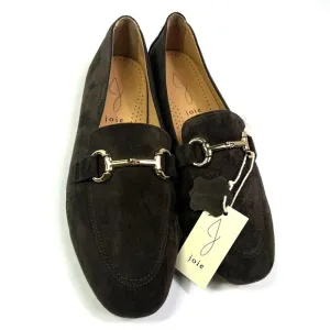 Joie Suede Loafer Mules Gold Hardware Slip On Comfort Shoes Size 7.5 Chic Casual