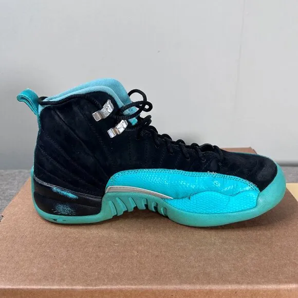 Jordan 12 Retro Hyper Jade Sneaker Shoes (GS) Kids 6.5Y 510815-017