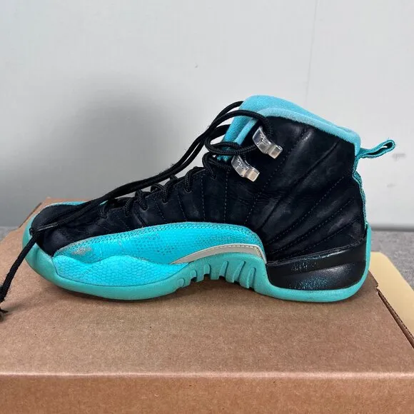 Jordan 12 Retro Hyper Jade Sneaker Shoes (GS) Kids 6.5Y 510815-017