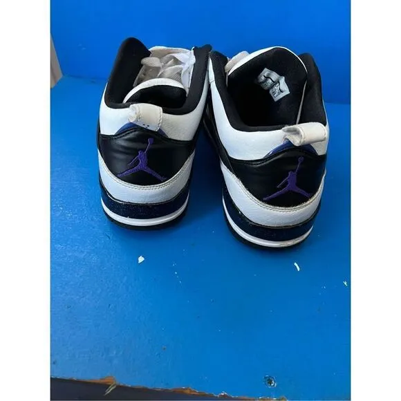 Jordan Flight 45 White Dark Concord Black Shoes 644846-108 Men Size 14