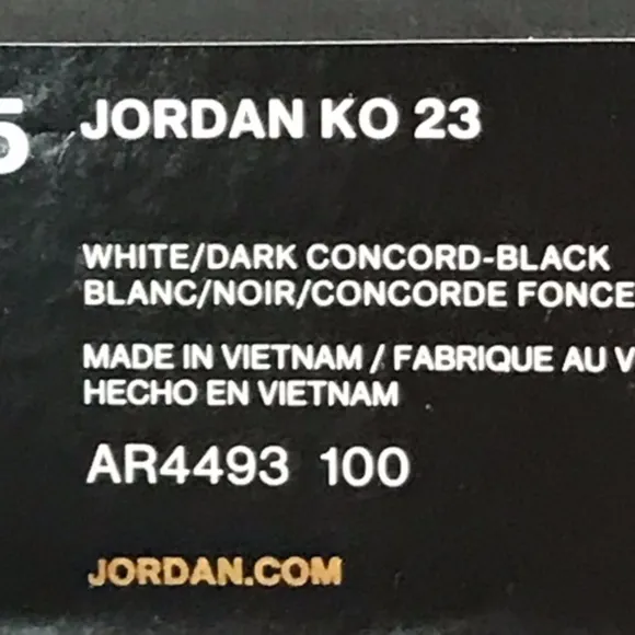 Jordan KO 23 White Dark Concord Black Shoes
