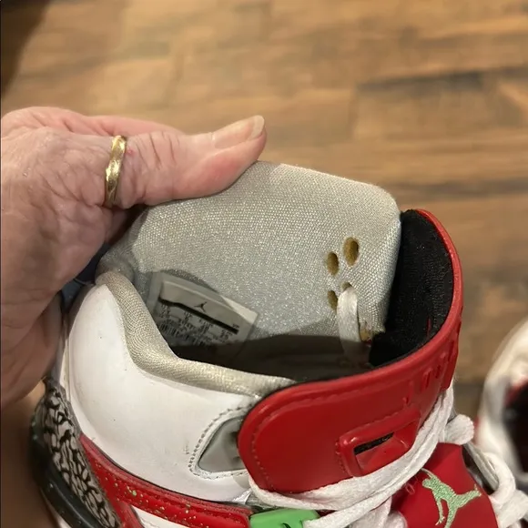 Jordan Spizike Poison Green Wolf Grey Fire Colorway 7 Y